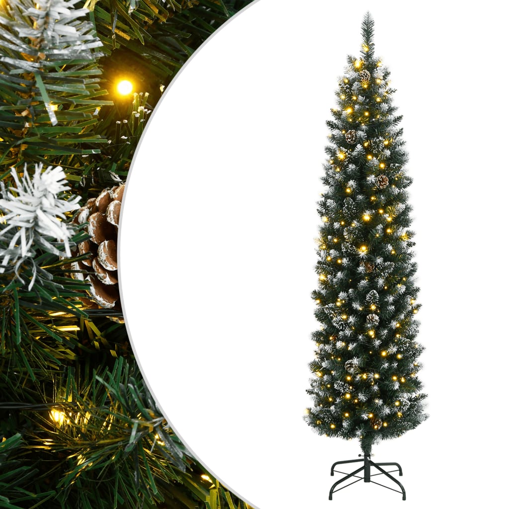 Sapin de Noël artificiel mince 150 LED 120 cm - Xios Store SNC