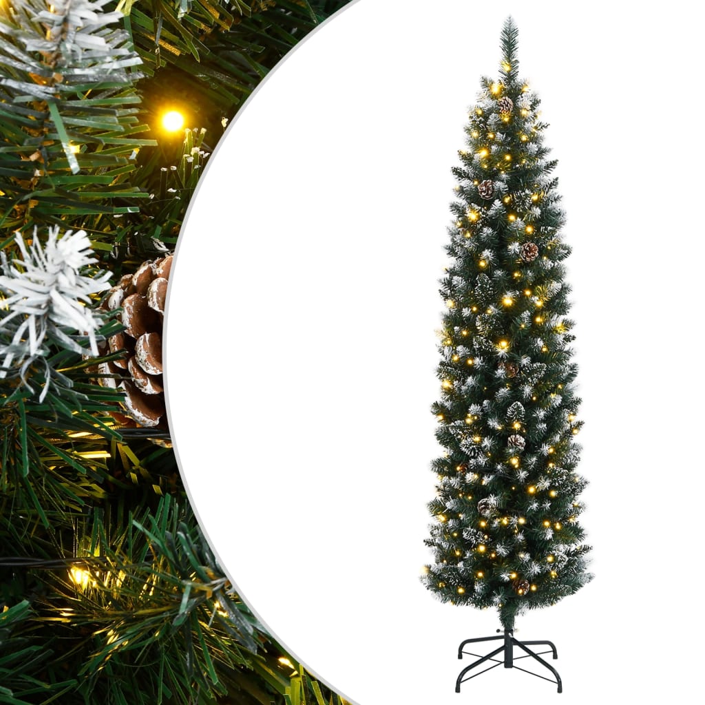 Sapin de Noël artificiel mince 300 LED 180 cm - Xios Store SNC