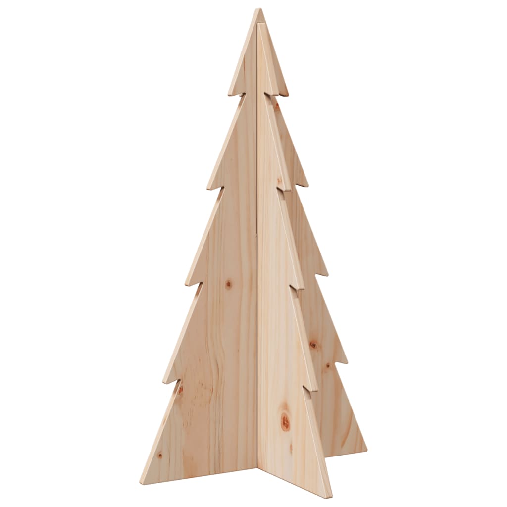 Arbre de Noël en bois pour décoration 80 cm bois massif de pin - Xios Store SNC