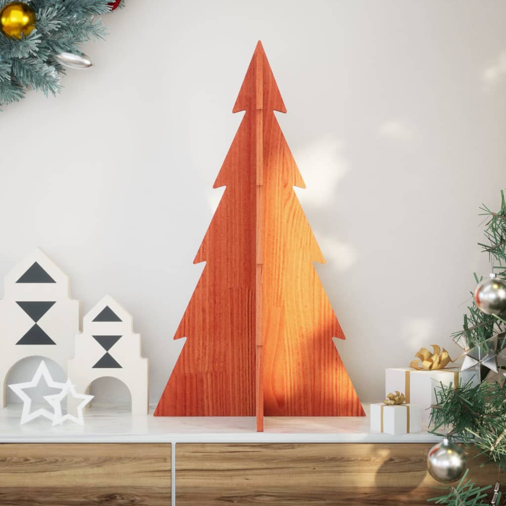 Arbre de Noël en bois pour décoration 80 cm bois de pin massif - Xios Store SNC