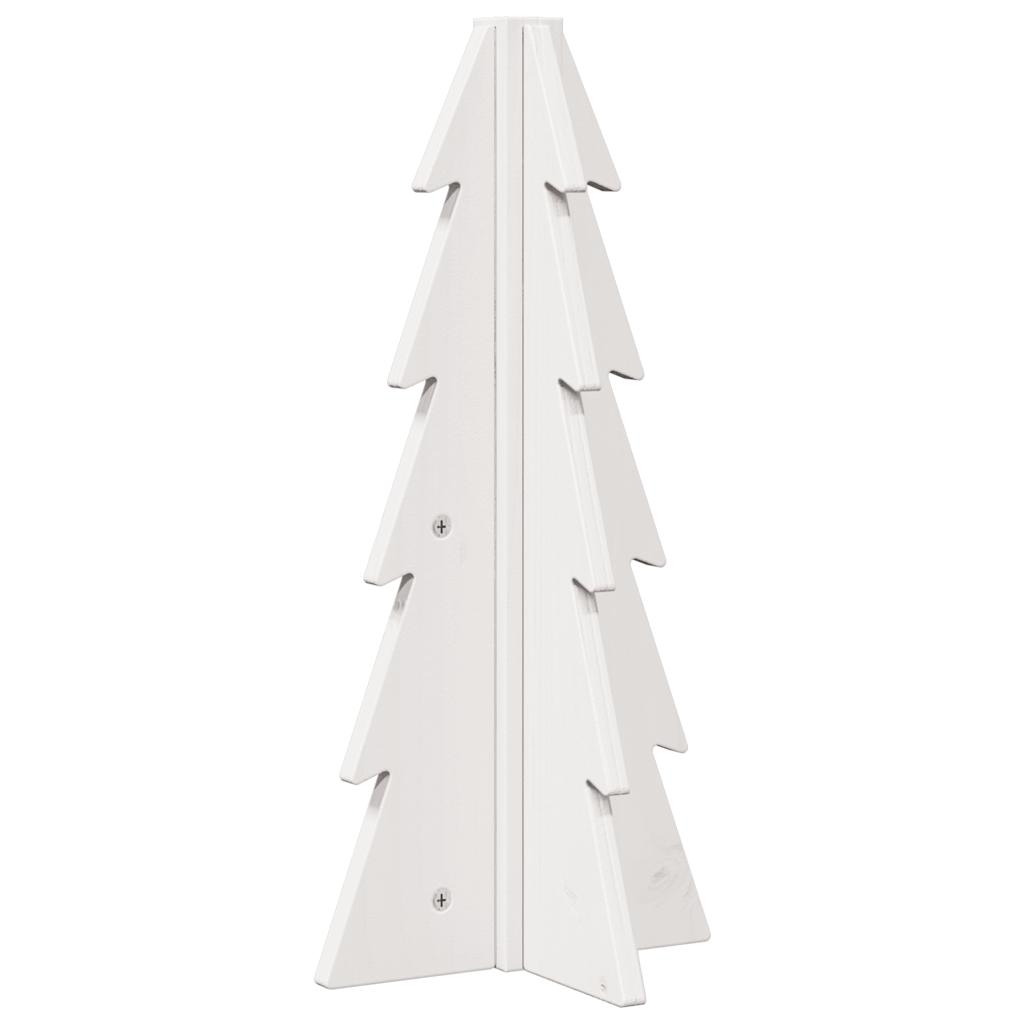 Arbre de Noël en bois pour décoration blanc 49 cm pin massif - Xios Store SNC