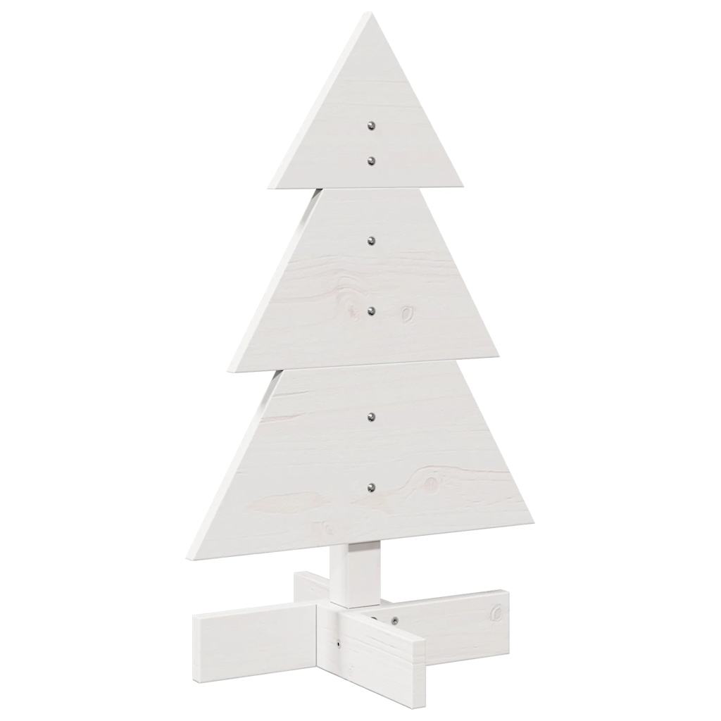 Arbre de Noël en bois pour décoration blanc 60 cm pin massif - Xios Store SNC