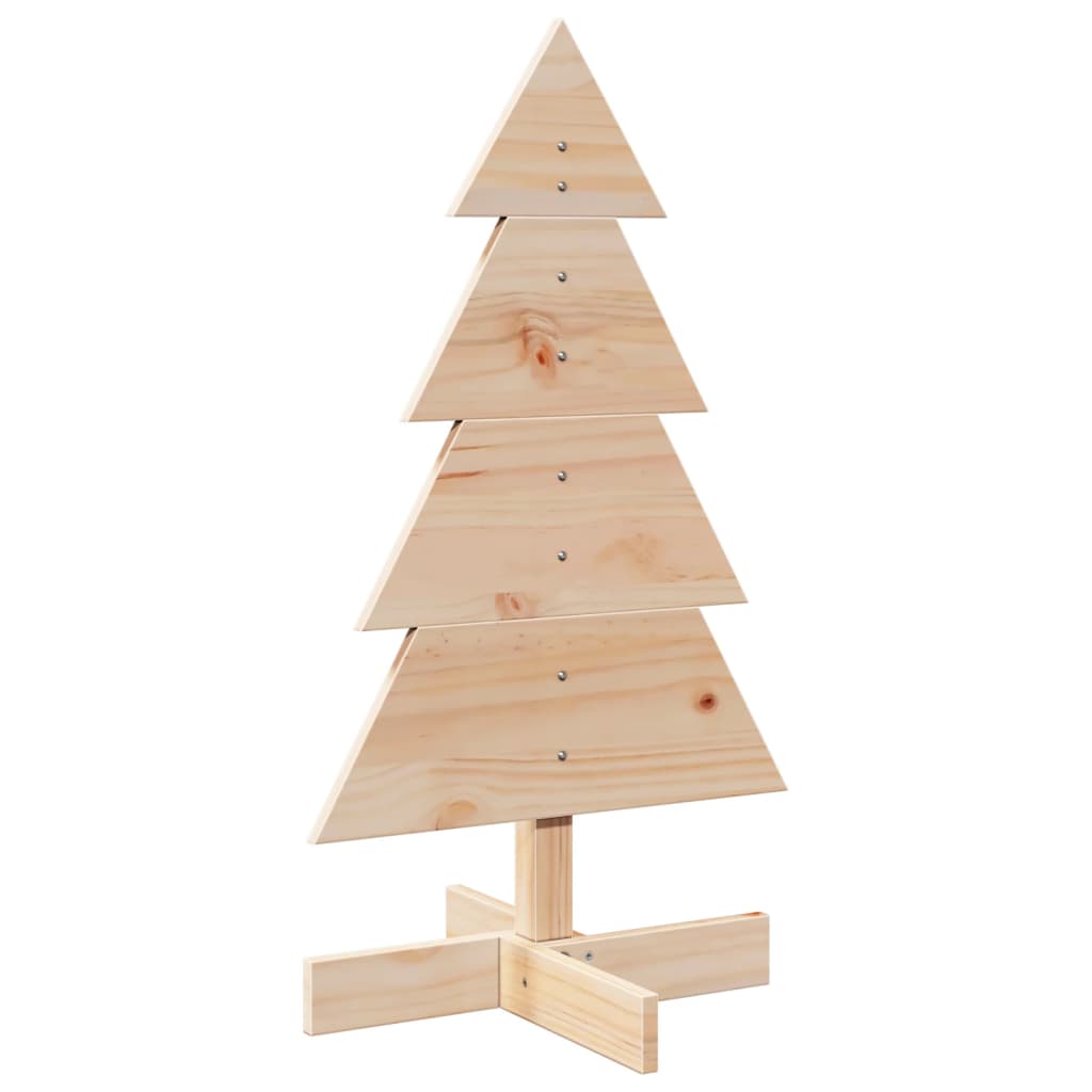 Arbre de Noël en bois pour décoration 80 cm bois massif de pin - Xios Store SNC