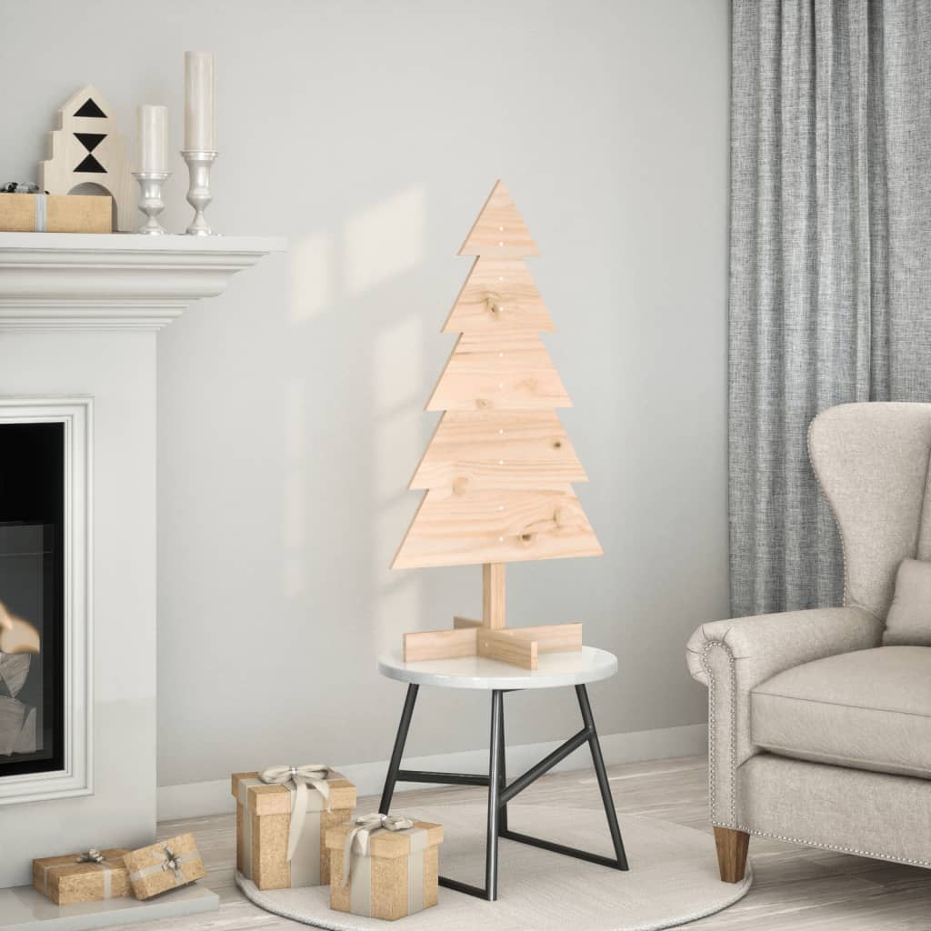 Arbre de Noël en bois pour décoration 100 cm bois massif de pin - Xios Store SNC