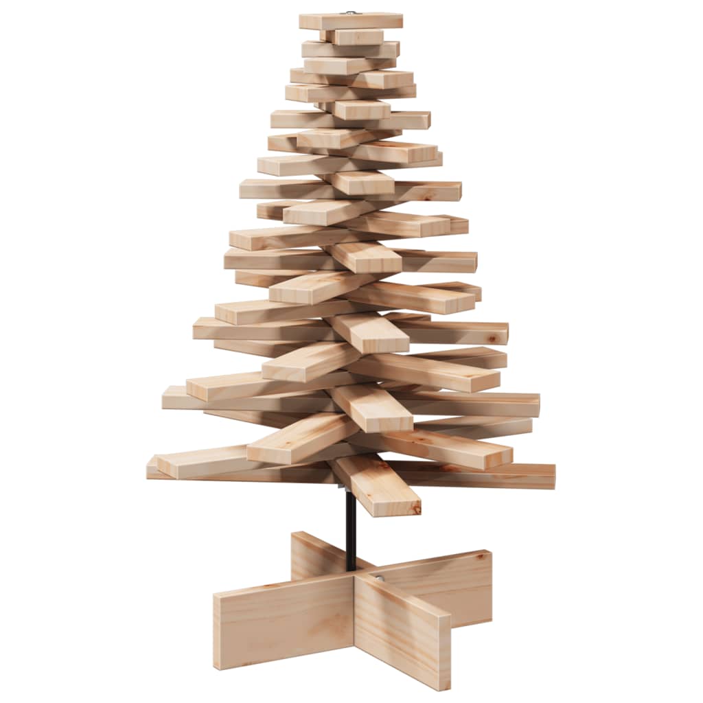 Arbre de Noël en bois pour décoration 80 cm bois massif de pin - Xios Store SNC