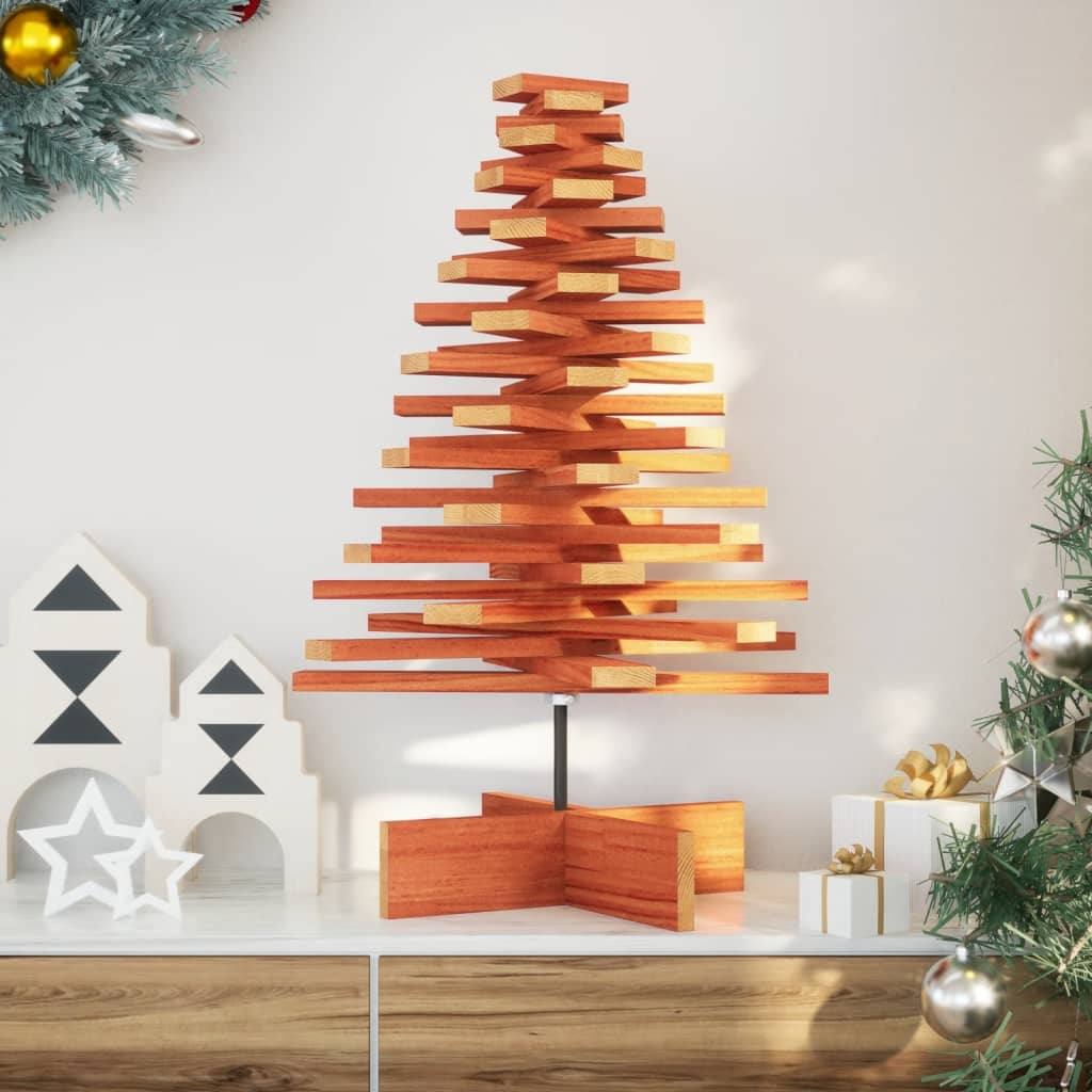 Arbre de Noël en bois pour décoration 80 cm bois de pin massif - Xios Store SNC