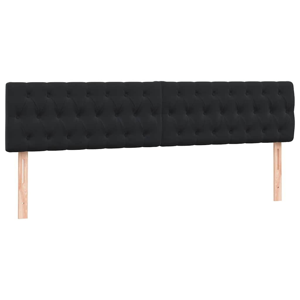 Sommier à lattes de lit avec matelas noir 200x210 cm Velours Lits & cadres de lit vidaXL