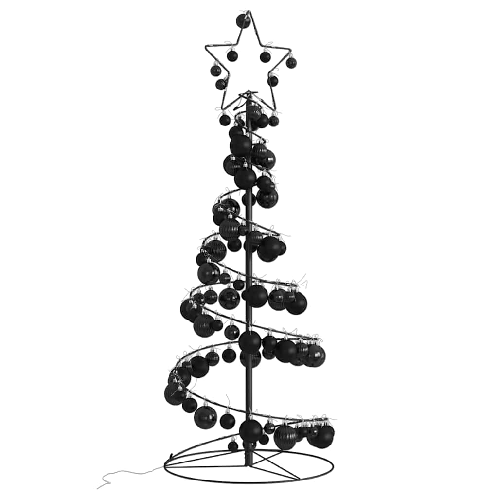 Arbre de Noël cône lumineux avec boules 80 LED 120 cm - Xios Store SNC