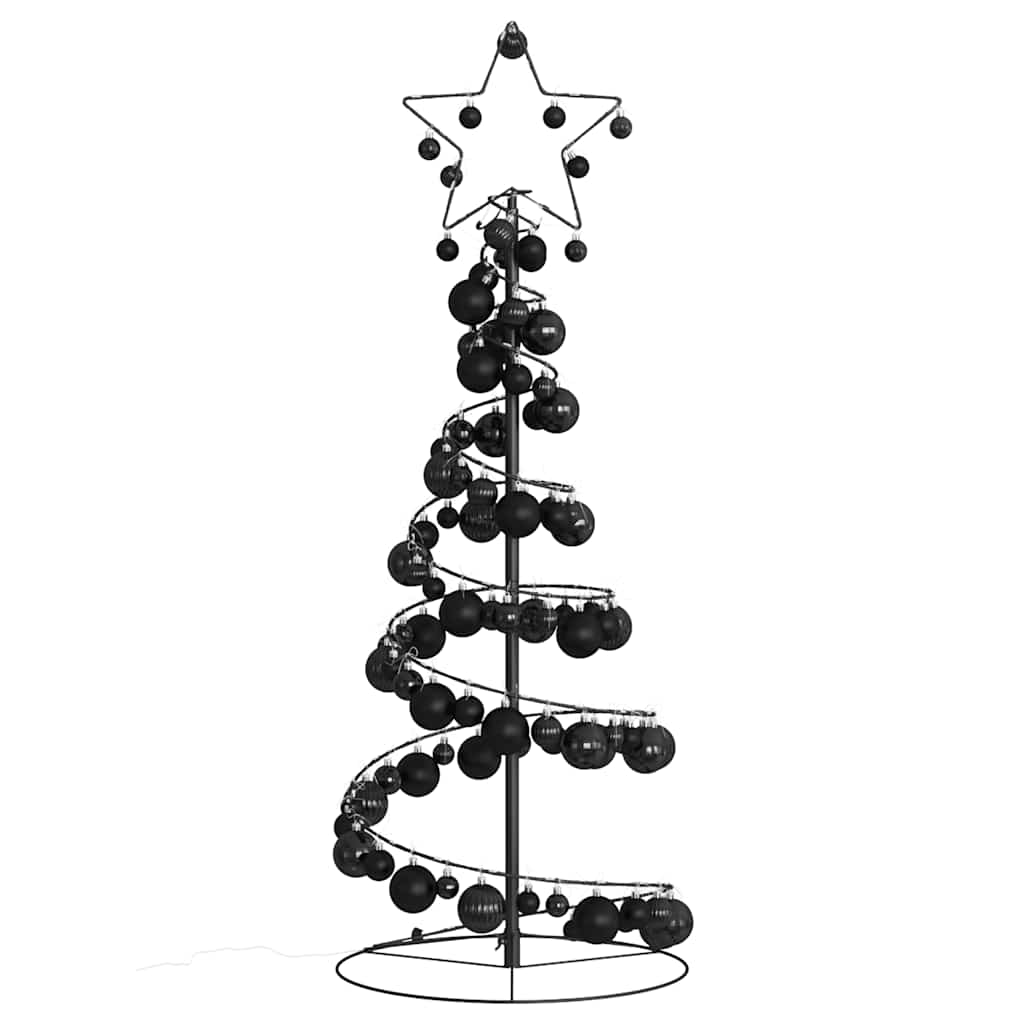 Arbre de Noël cône lumineux avec boules 80 LED 120 cm - Xios Store SNC