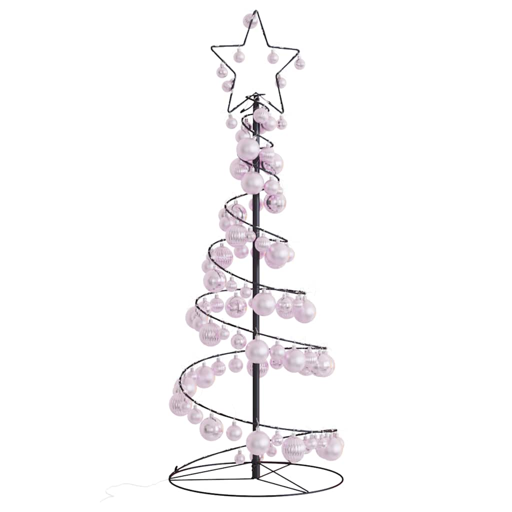 Arbre de Noël cône lumineux avec boules 80 LED 120 cm - Xios Store SNC