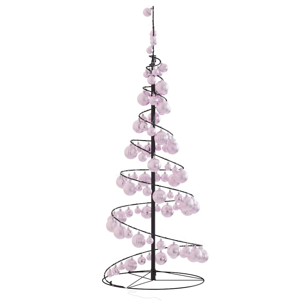 Arbre de Noël cône lumineux avec boules 80 LED 120 cm - Xios Store SNC