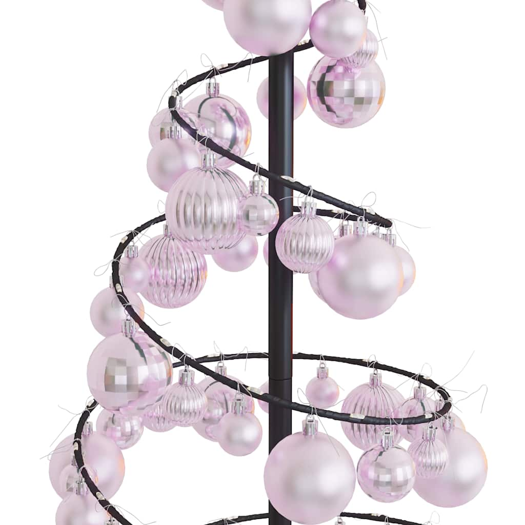 Arbre de Noël cône lumineux avec boules 80 LED 120 cm - Xios Store SNC