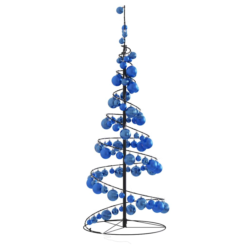 Arbre de Noël cône lumineux avec boules 80 LED 120 cm - Xios Store SNC