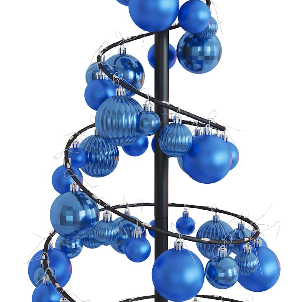 Arbre de Noël cône lumineux avec boules 80 LED 120 cm - Xios Store SNC