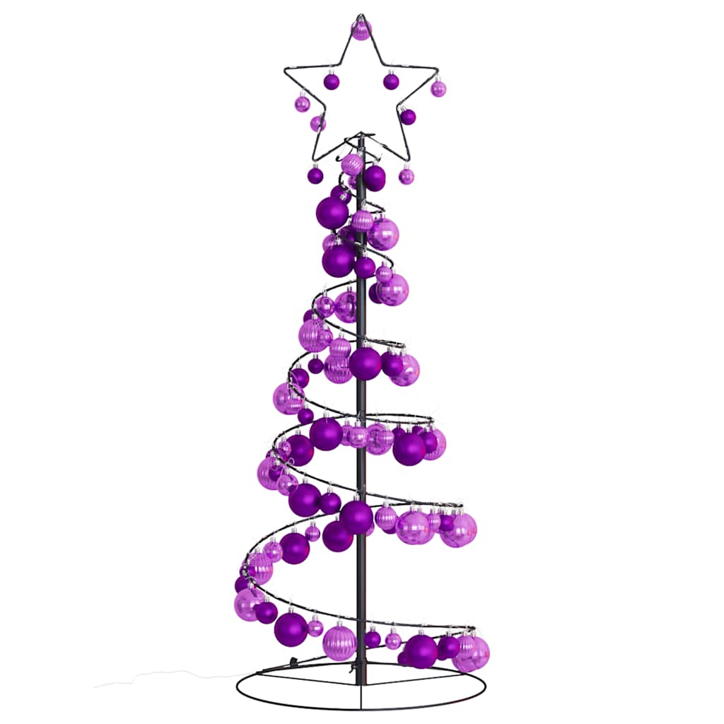 Arbre de Noël cône lumineux avec boules 80 LED 120 cm - Xios Store SNC