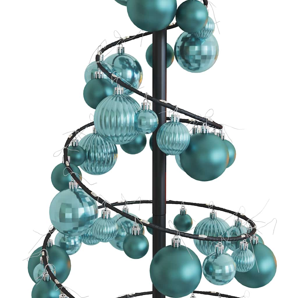 Arbre de Noël cône lumineux avec boules 80 LED 120 cm - Xios Store SNC