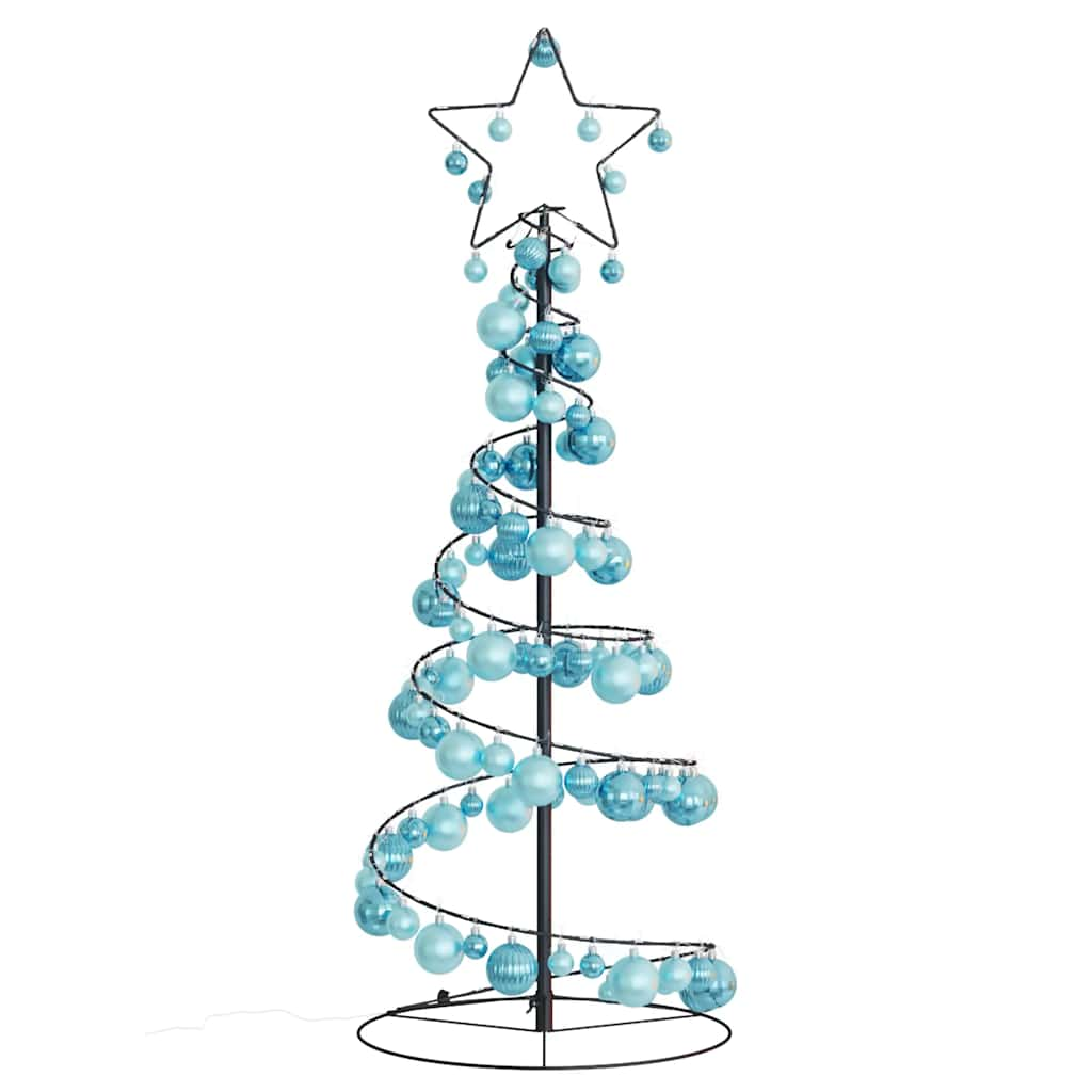 Arbre de Noël cône lumineux avec boules 80 LED 120 cm - Xios Store SNC