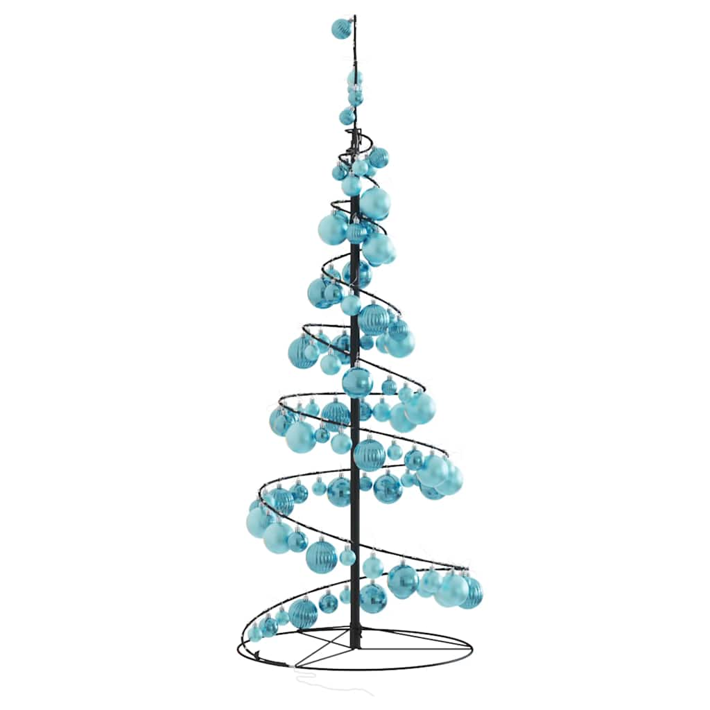 Arbre de Noël cône lumineux avec boules 80 LED 120 cm - Xios Store SNC