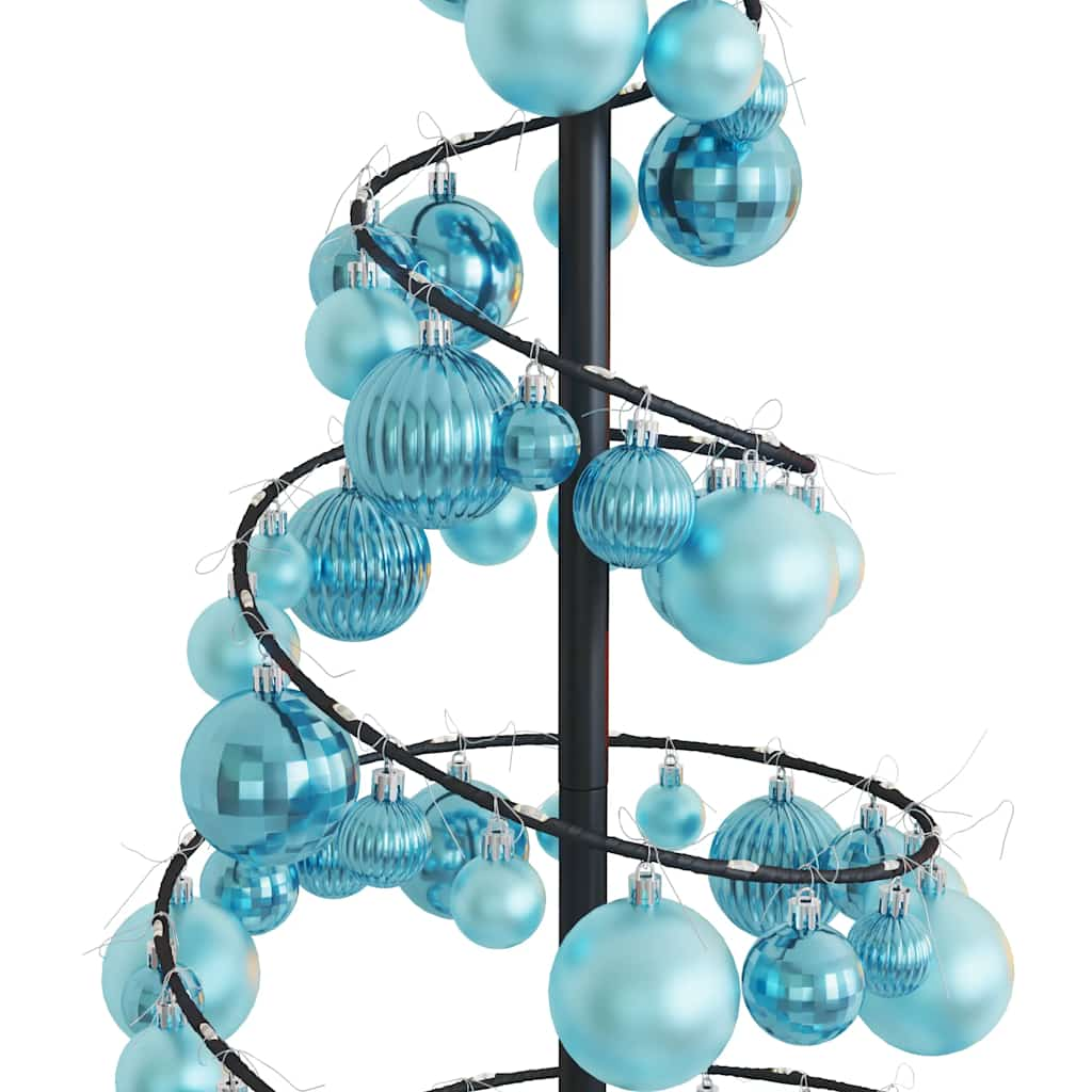 Arbre de Noël cône lumineux avec boules 80 LED 120 cm - Xios Store SNC