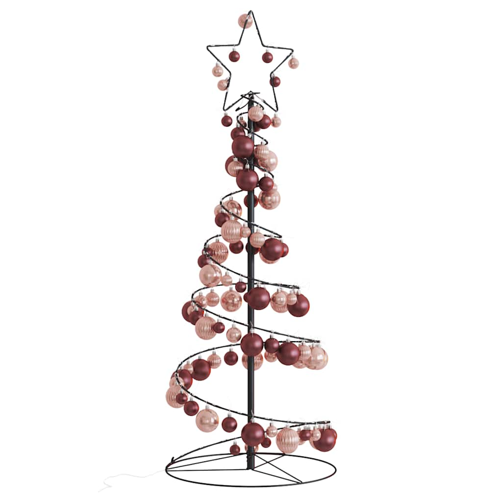 Arbre de Noël cône lumineux avec boules 80 LED 120 cm - Xios Store SNC