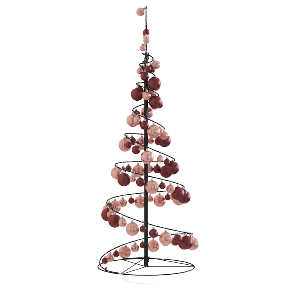 Arbre de Noël cône lumineux avec boules 80 LED 120 cm - Xios Store SNC