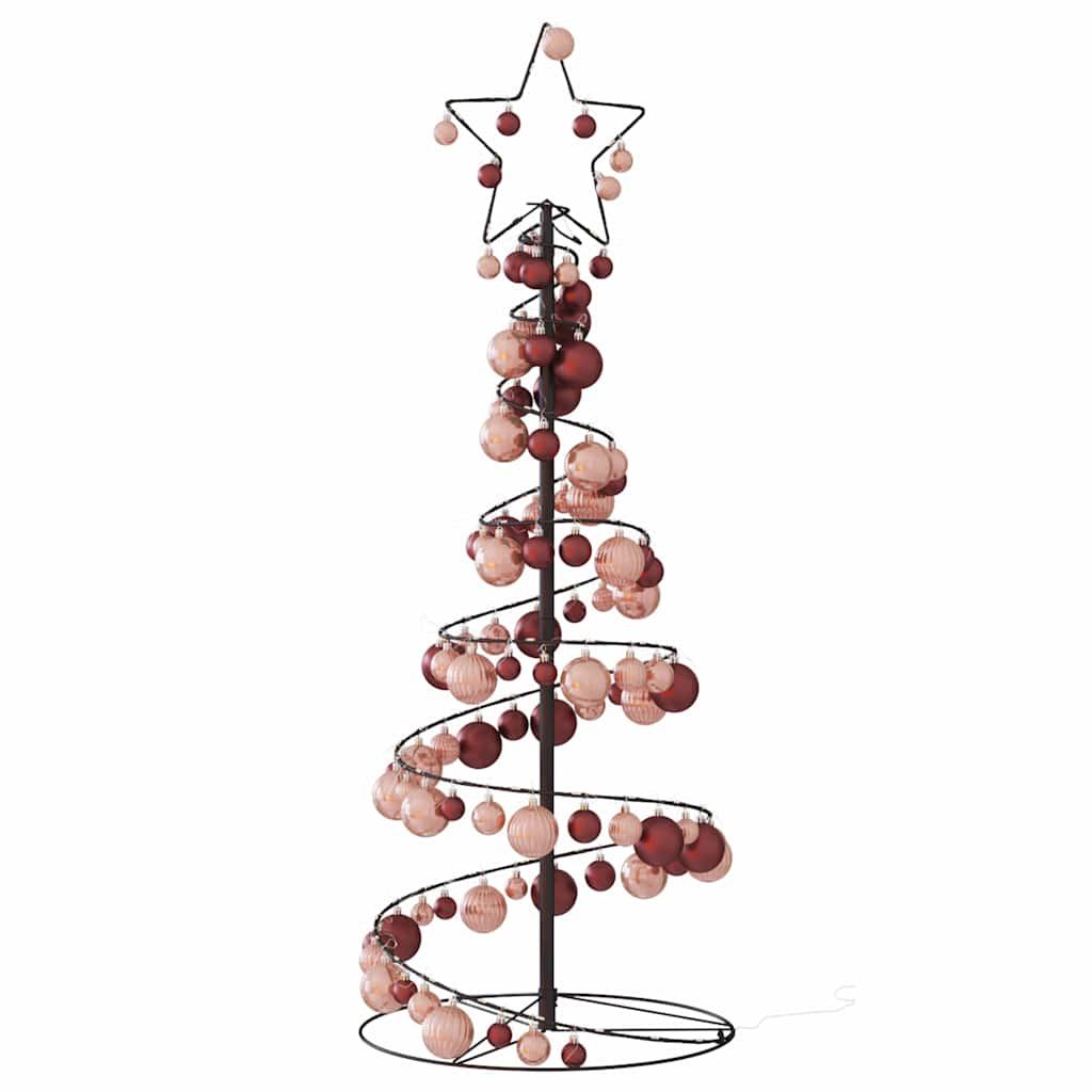 Arbre de Noël cône lumineux avec boules 80 LED 120 cm - Xios Store SNC