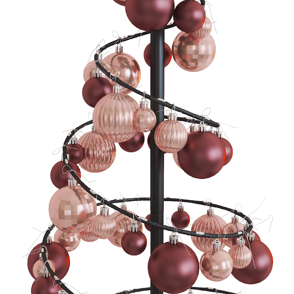 Arbre de Noël cône lumineux avec boules 80 LED 120 cm - Xios Store SNC