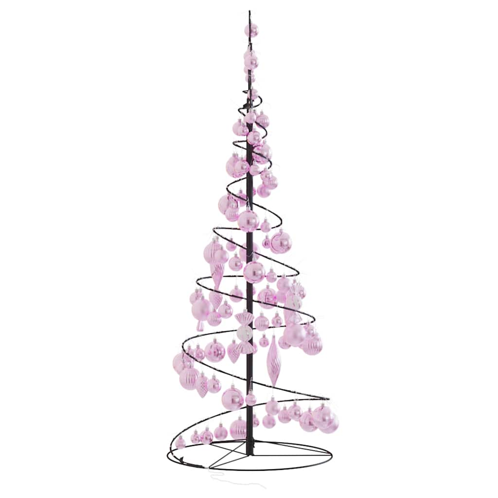 Arbre de Noël cône lumineux avec boules 80 LED 120 cm - Xios Store SNC