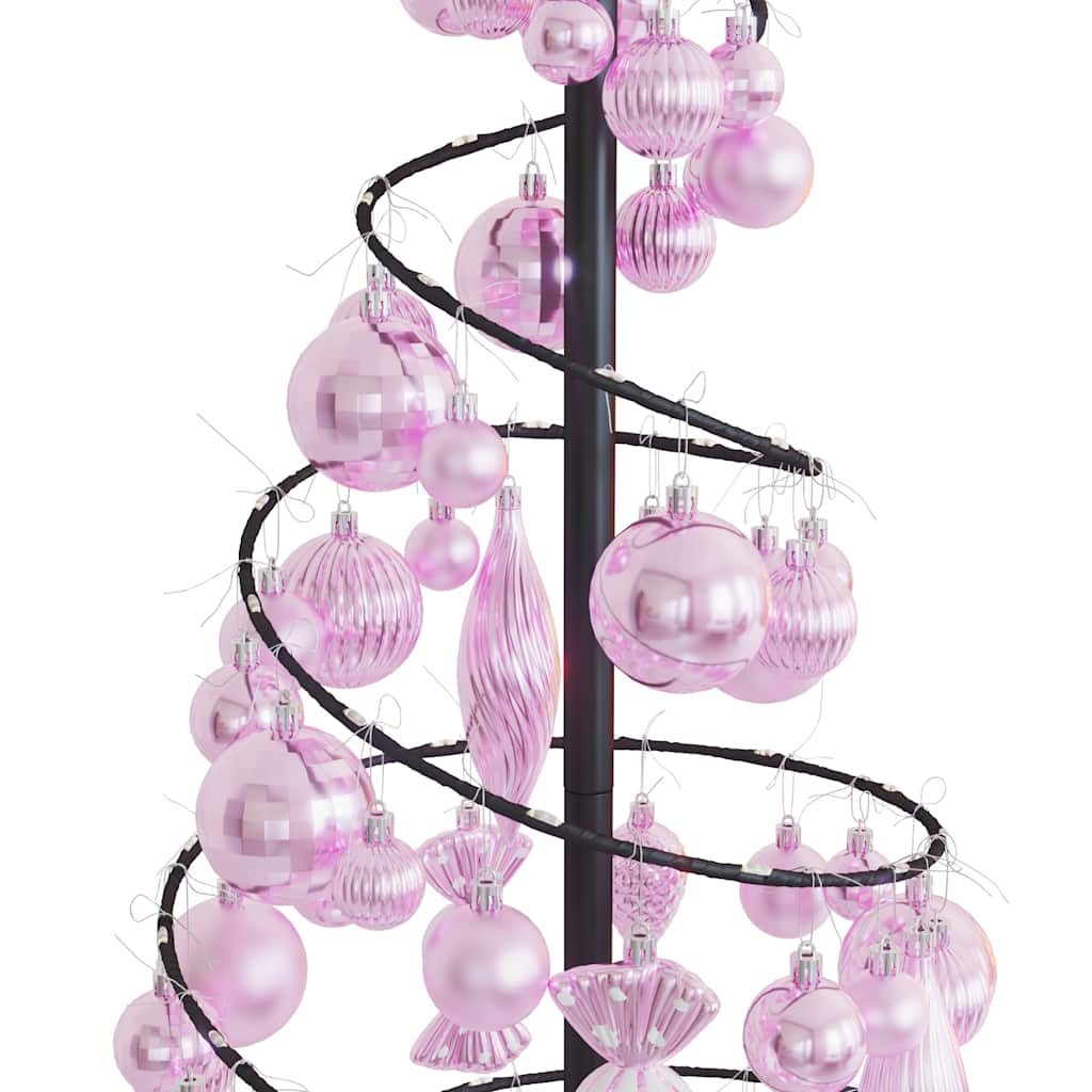 Arbre de Noël cône lumineux avec boules 80 LED 120 cm - Xios Store SNC