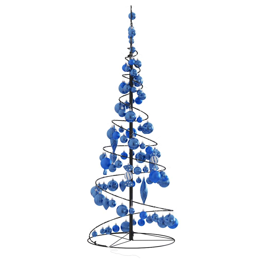 Arbre de Noël cône lumineux avec boules 80 LED 120 cm - Xios Store SNC