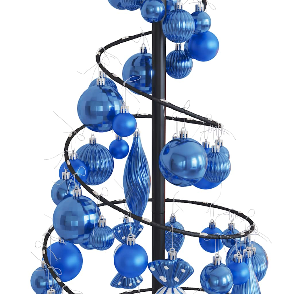 Arbre de Noël cône lumineux avec boules 80 LED 120 cm - Xios Store SNC