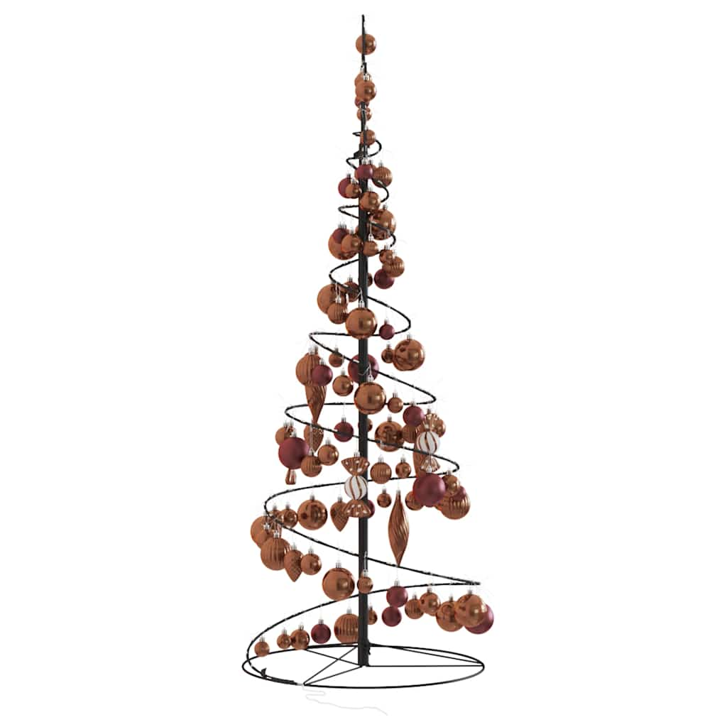 Arbre de Noël cône lumineux avec boules 80 LED 120 cm - Xios Store SNC