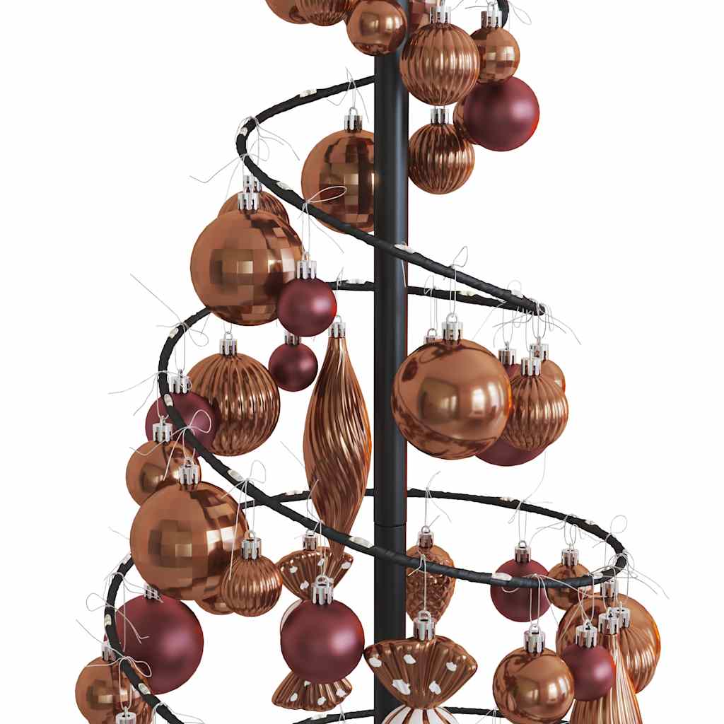 Arbre de Noël cône lumineux avec boules 80 LED 120 cm - Xios Store SNC