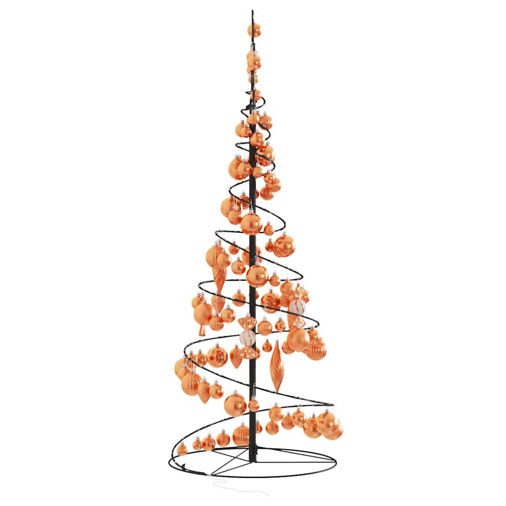 Arbre de Noël cône lumineux avec boules 80 LED 120 cm - Xios Store SNC