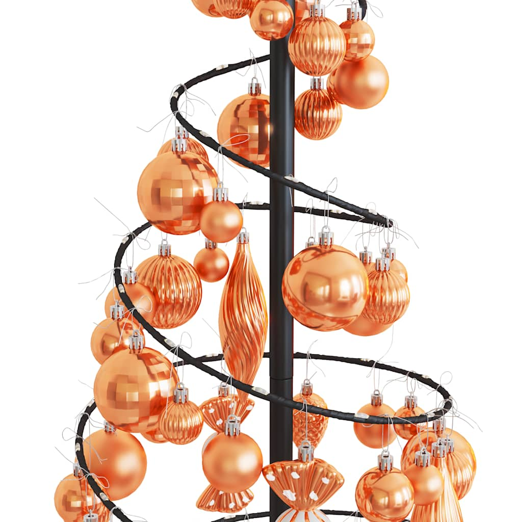 Arbre de Noël cône lumineux avec boules 80 LED 120 cm - Xios Store SNC