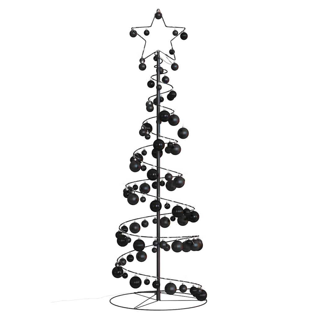 Arbre de Noël cône lumineux avec boules 100 LED 150 cm - Xios Store SNC