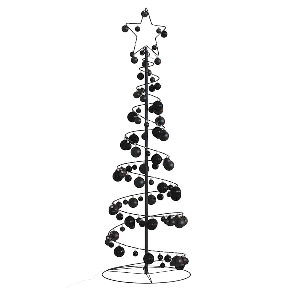 Arbre de Noël cône lumineux avec boules 100 LED 150 cm - Xios Store SNC