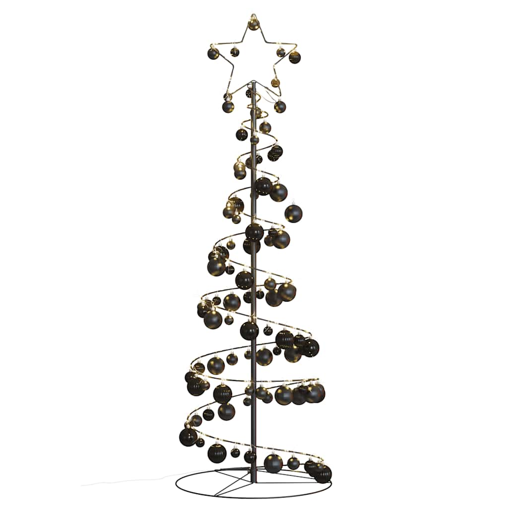 Arbre de Noël cône lumineux avec boules 100 LED 150 cm - Xios Store SNC