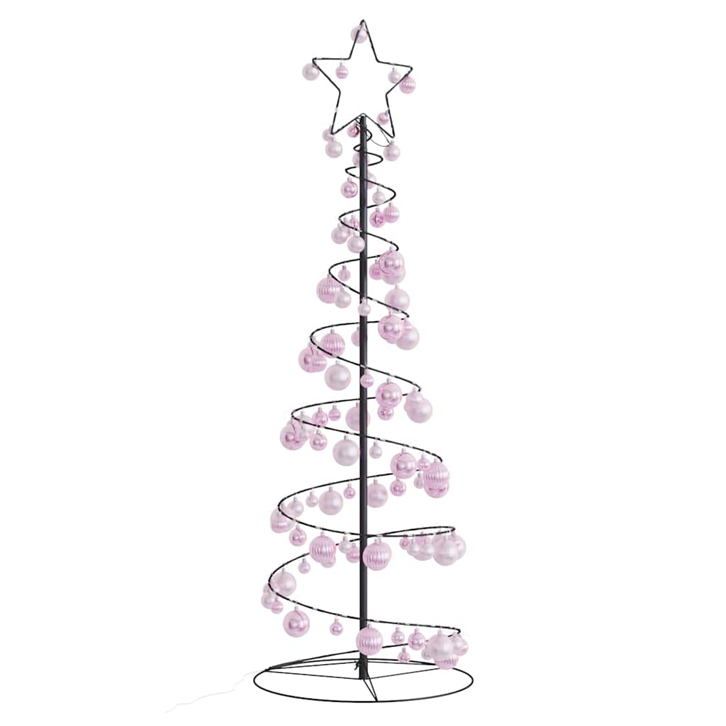 Arbre de Noël cône lumineux avec boules 100 LED 150 cm - Xios Store SNC