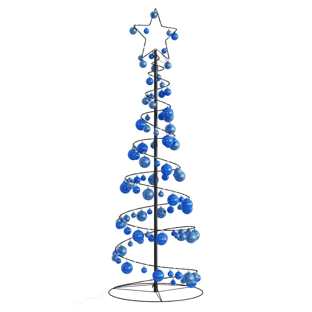 Arbre de Noël cône lumineux avec boules 100 LED 150 cm - Xios Store SNC