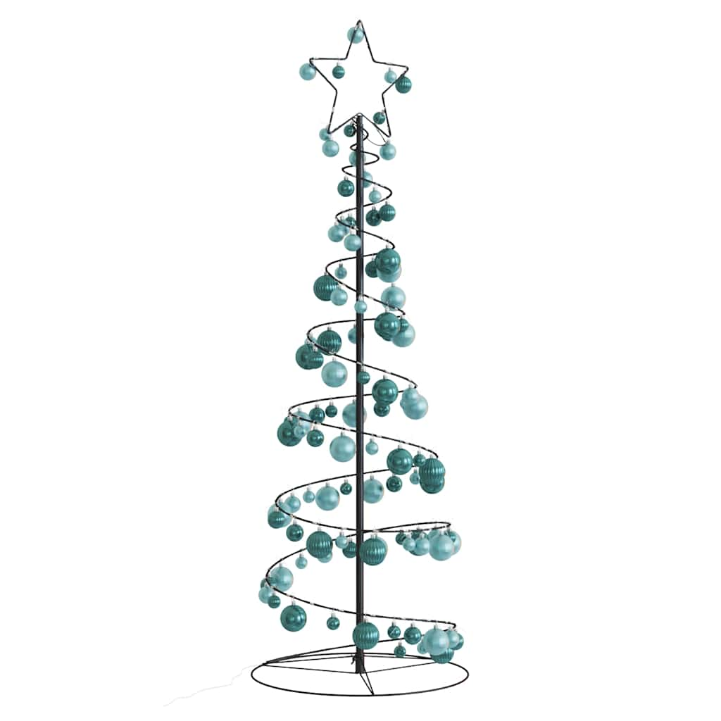 Arbre de Noël cône lumineux avec boules 100 LED 150 cm - Xios Store SNC