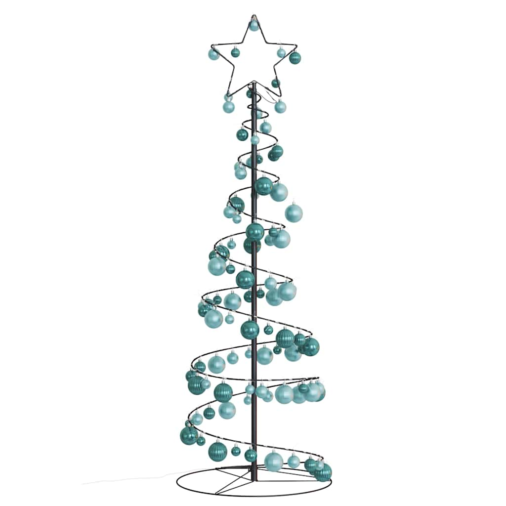 Arbre de Noël cône lumineux avec boules 100 LED 150 cm - Xios Store SNC