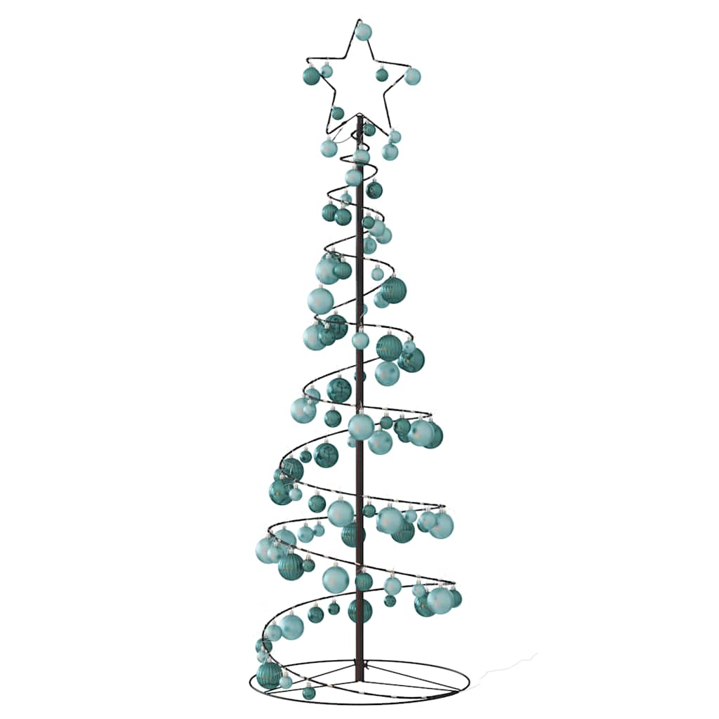 Arbre de Noël cône lumineux avec boules 100 LED 150 cm - Xios Store SNC