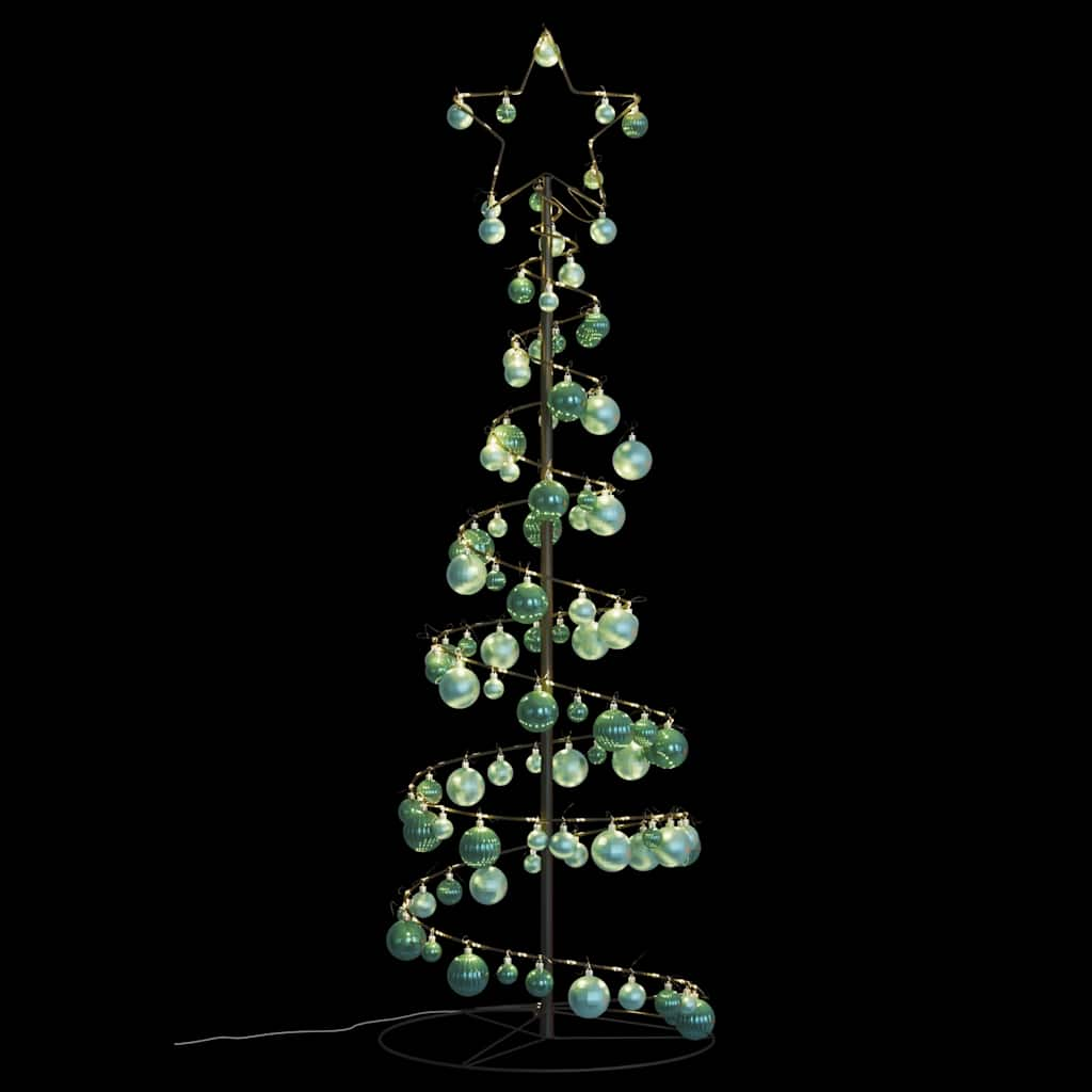 Arbre de Noël cône lumineux avec boules 100 LED 150 cm - Xios Store SNC