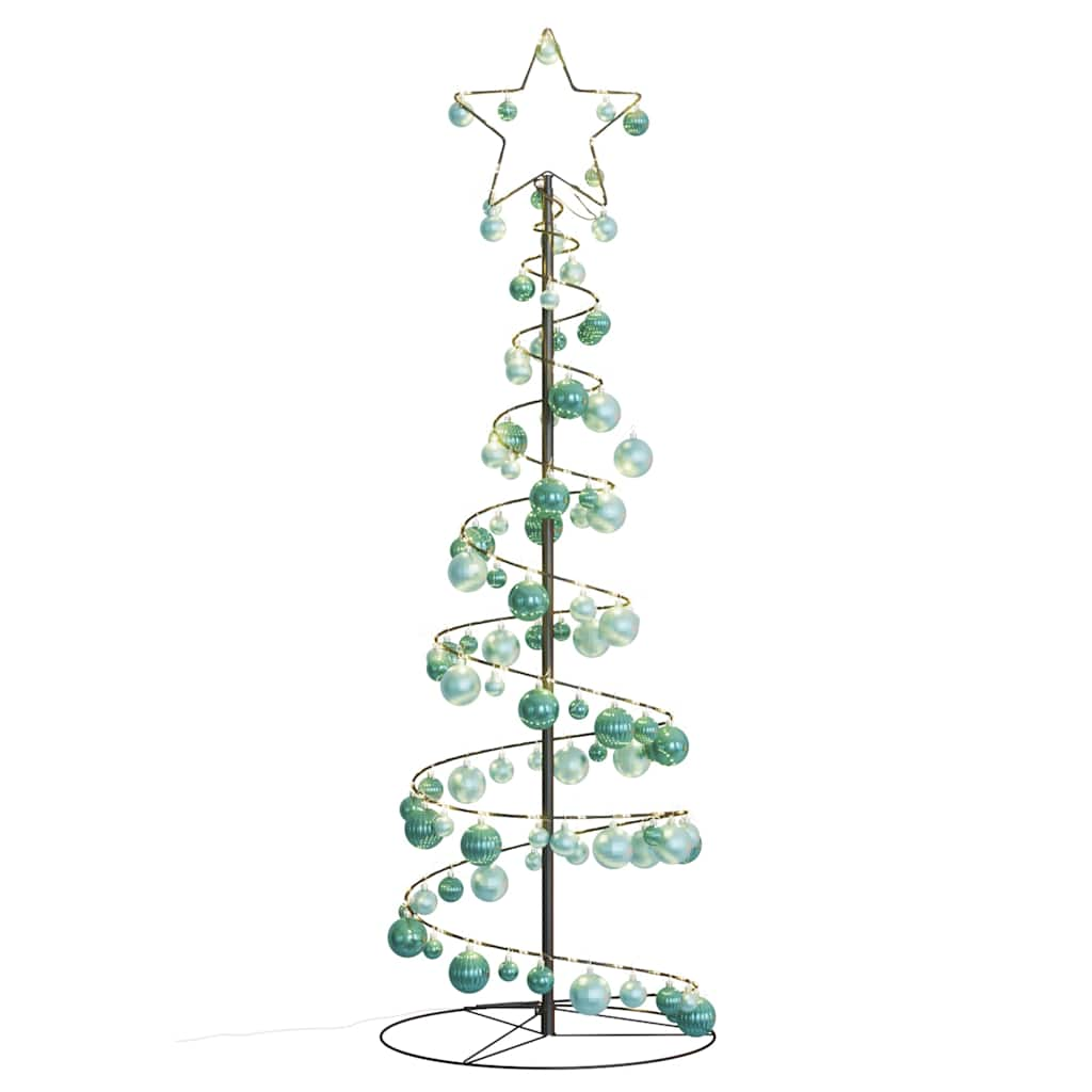 Arbre de Noël cône lumineux avec boules 100 LED 150 cm - Xios Store SNC