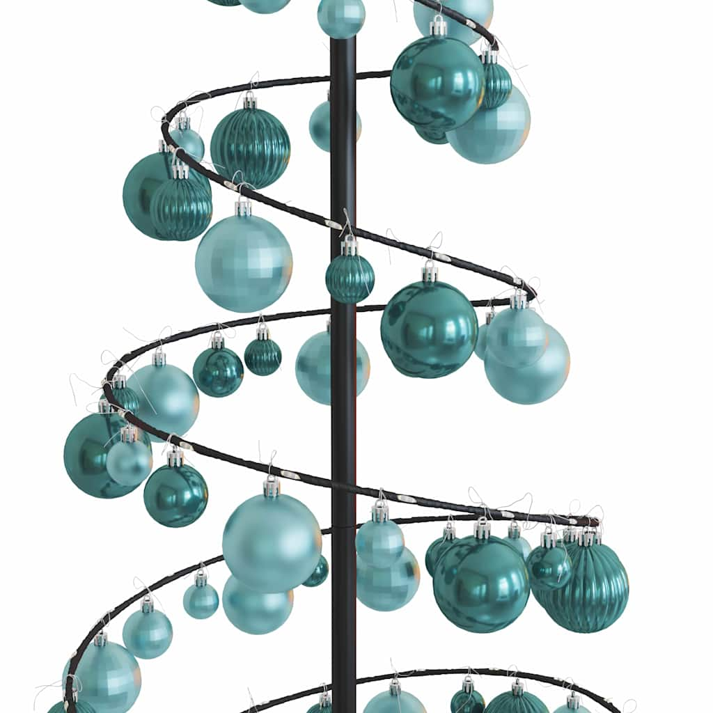 Arbre de Noël cône lumineux avec boules 100 LED 150 cm - Xios Store SNC