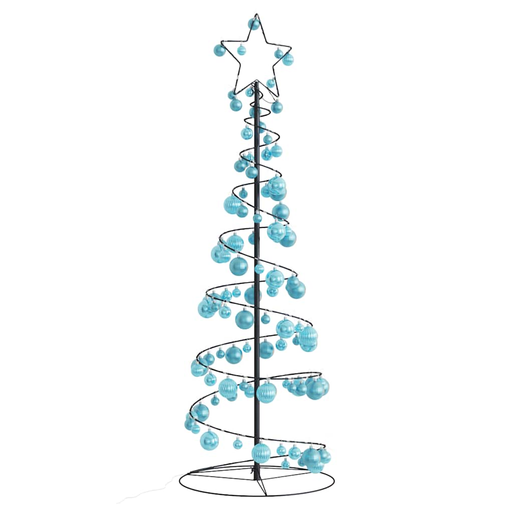 Arbre de Noël cône lumineux avec boules 100 LED 150 cm - Xios Store SNC