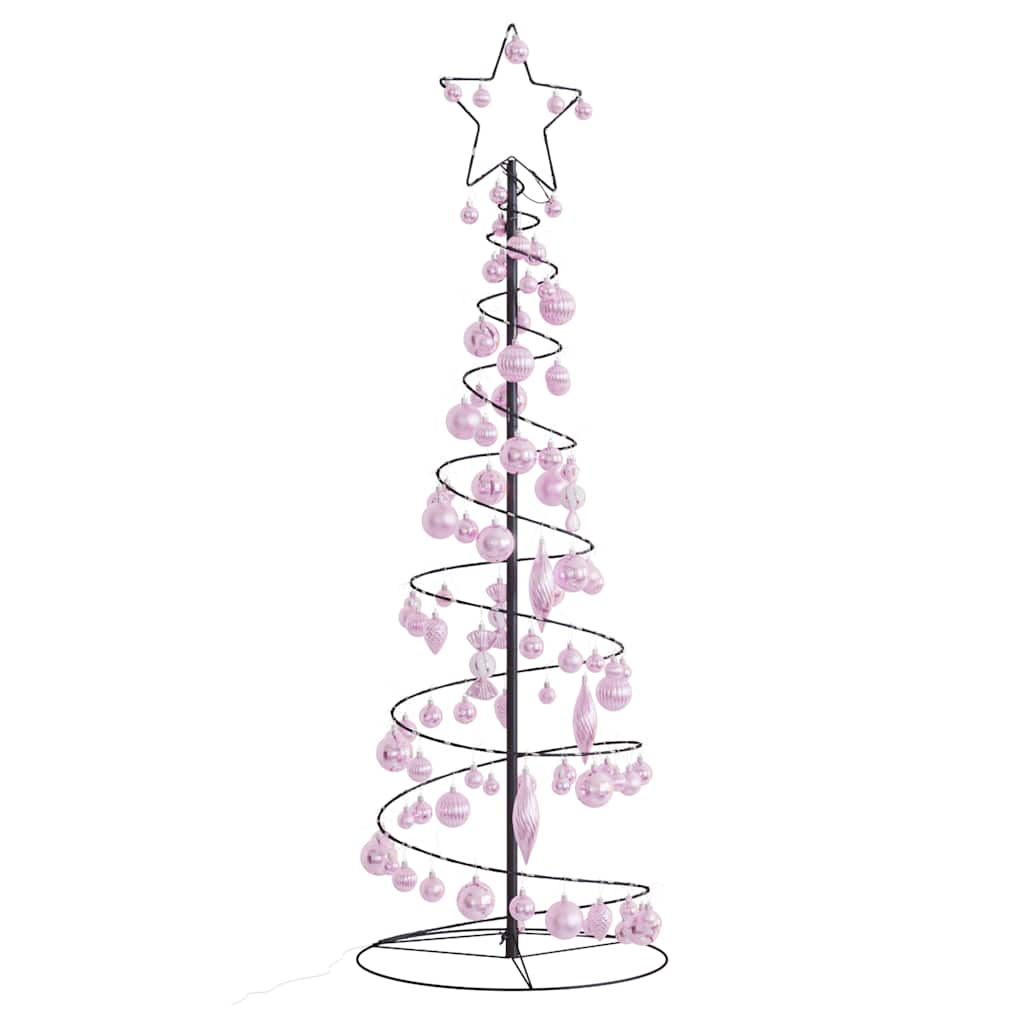 Arbre de Noël cône lumineux avec boules 100 LED 150 cm - Xios Store SNC