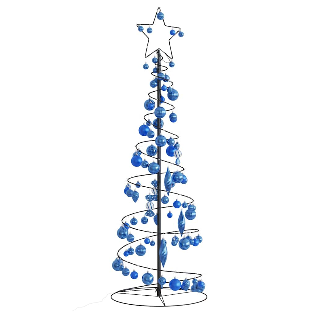 Arbre de Noël cône lumineux avec boules 100 LED 150 cm - Xios Store SNC