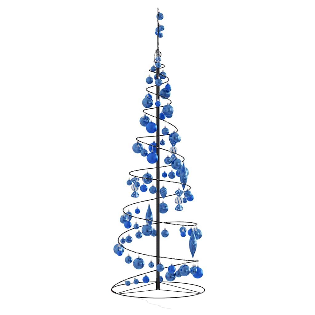 Arbre de Noël cône lumineux avec boules 100 LED 150 cm - Xios Store SNC